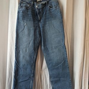 Abercrombie 90s high rise cross over zipper